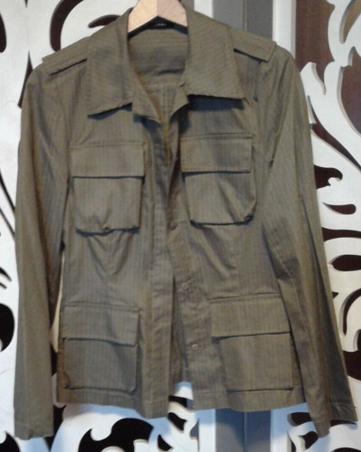 Giacca sahariana cotone verde - giacca,