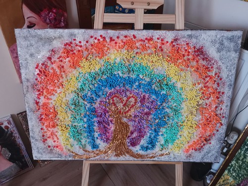 Quadro arcobaleno fatto mano - arcobaleno, a