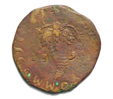 Regno di Napoli Tornese 1596 Filippo II Testa a dx Sigla GR sotto il collo RRR
