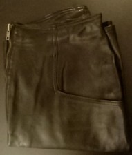 GONNA DI PELLE VINTAGE - VITA 74-76 CM - LUNGHEZZA 50 CM - COLORE MARRONE