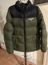 Napapijri Uomo Giubbotto Taglia M Verde e  Nero Giacca Invernale