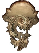 Coppia di Rare antiche  mensole barocca 800 legno scolpito a mano