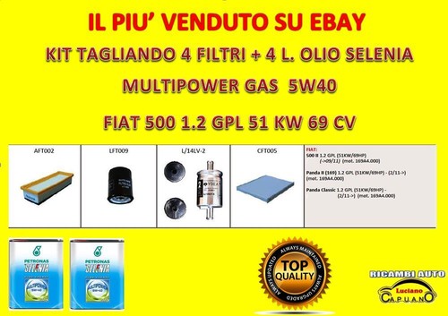 Kit tagliando fiat 500 - 500, 1.2