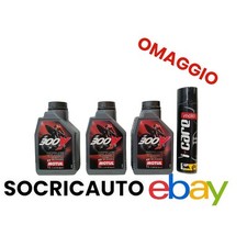 3 Lt Olio Motul 300V Factory Line Road Racing Olio 100% Sintetico 10W40+OMAGGIO