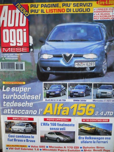 Auto oggi mese - mese, 1998