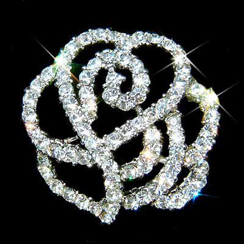 Ritaglio rosa swarovski - rosa,
