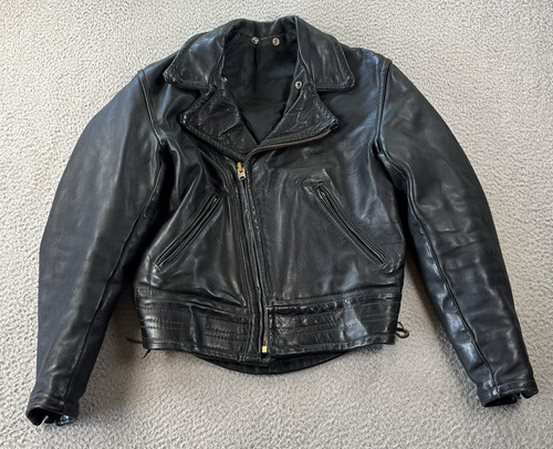 Giacca moto pelle vintage