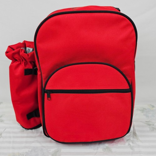 Zaino picnic rosso - set, vino