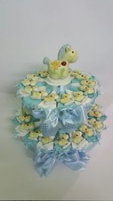 TORTA BOMBONIERA CAVALLUCI MAGNETE 32 FETTE +CONFETTI SALVADANAIO BATTESIMO NASC
