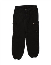 SCORPION BAY Pantaloni cargo donna joggers W32 L29 cotone nero CG36