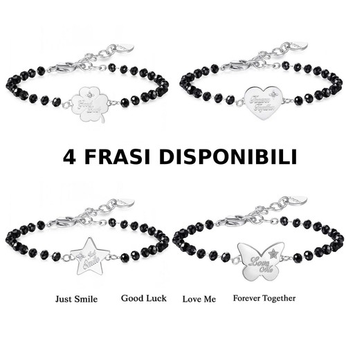 Bracciale donna sfere nere - donna,