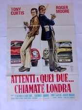 manifesto poster 2F ATTENTI A QUEI DUE CHIAMATE LONDRA MOORE CURTIS 1974 L190