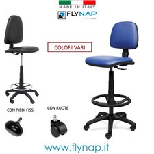 SGABELLO CASSA OPERATIVO BAR RECEPTION GIREVOLE BANCO BANCONE COLORI VARI