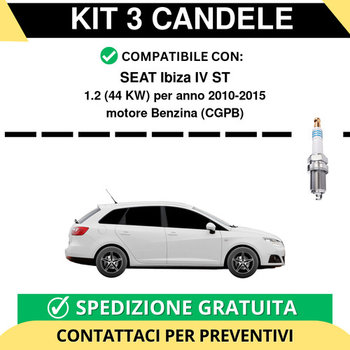 Kit candele per seat ibiza - 3,