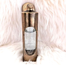 vtg stratum denmark hanging 15 cm storm glass brass crystal weather measure tool