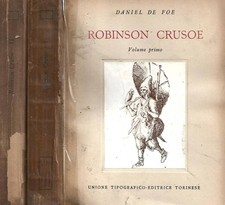 Robinson Crusoe. Due volumi. . Daniel De Foe. 1954. .
