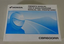 Manuale uso e manutenzione Honda CBR 600 RR Fireblade dal 2006