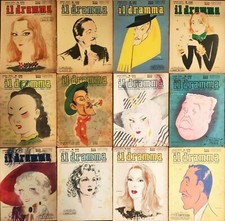RIVISTA IL DRAMMA - ANNO XIX 1941 - 23 NUMERI ANNO COMPLETO
