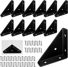 Squadrette Angolari 90° Di Supporto, 12pz in Metallo per Legno, Armadio, Letti