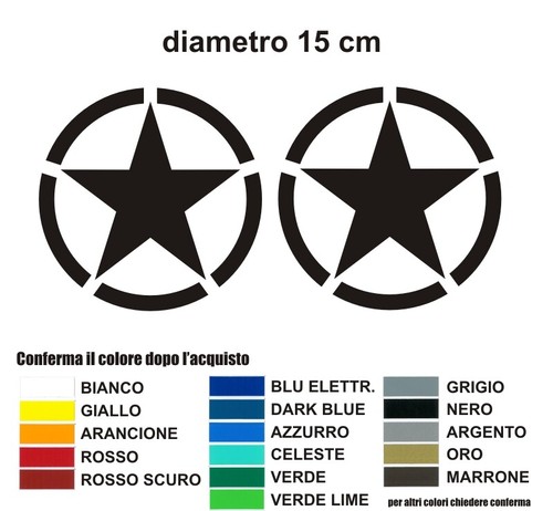 Kit adesivo stella militare - kit,