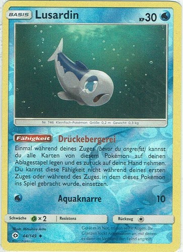 Carta pokemon sole luna - sole, e