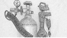 Argon Wine Adapter® con regolatore, tubo arrotolato da 10 piedi compatibile con Coravin