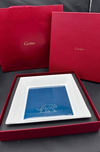 Cartier panther porcelain tray - porcelain,
