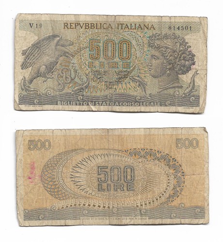 500 lire aretusa 1970 - 500, senza