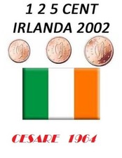 IRLANDA 2002-     1-2-5 CENTESIMI EURO  FDC- BU-UNC