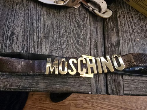 Cintura moschino pelle con - in,