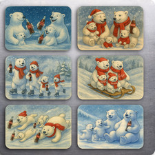 3 x 2 Vintage Coca Cola Polar