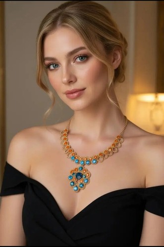 Collana pizzo dorato - in,
