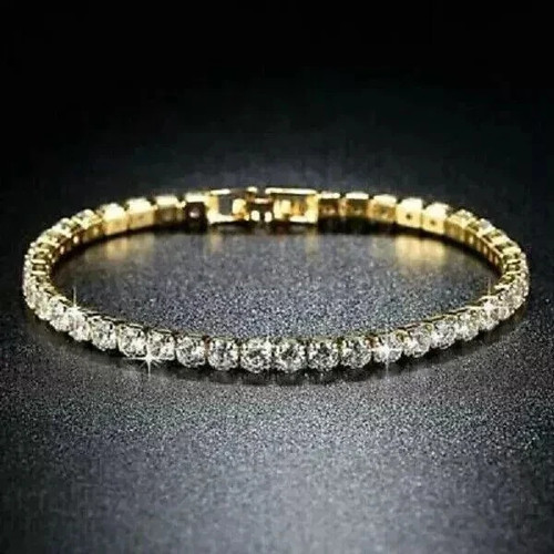Bracciale tennis 10ct rotondo - bracciale,