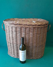 CESTO CESTINO IN VIMINI INTRECCIATO PORTABIANCHERIA TUTTO MULTIUSO VINTAGE. BN80