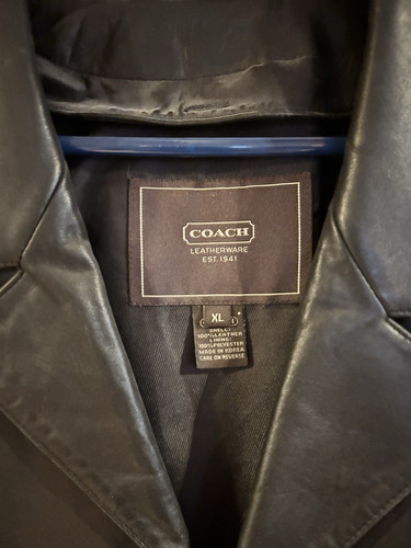 Coach cappotto uomo pelle nero - uomo,