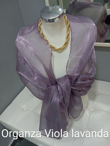 Stola organza viola lavanda - organza,