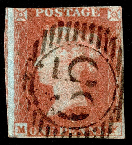 1841 one penny red - vr, 1d