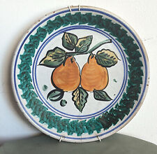 ANTICO GRANDE PIATTO IN MAIOLICA DI CALTAGIRONE ANTICA CERAMICA SICILIANA
