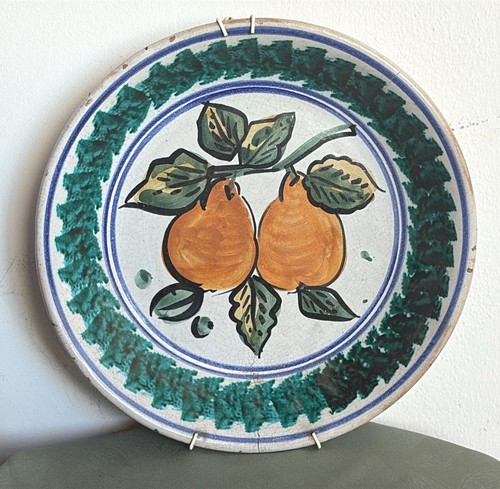 Grande piatto maiolica di - in,