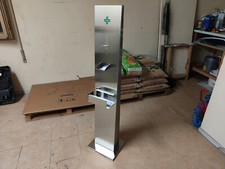 Totem igienizzante porta salviette in acciaio inox AISI 304 per locali pubblici
