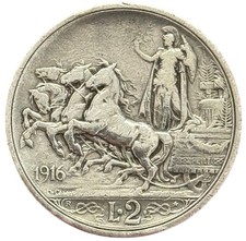 2 LIRE 1916 - QUADRIGA BRIOSA