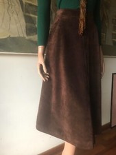 gonna  in pelle camoscio  anni 70 vintage