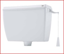 cassetta di scarico wc esterna alta sciacquone water vaschetta catenella bagno