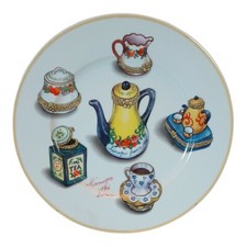 Piatto teiera Limoges Email de