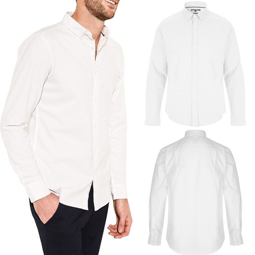 Camicie uomo slim fit bianche