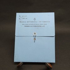 Copia di brevetto della motocicletta Vespa 1964 con cartellina e ricevuta