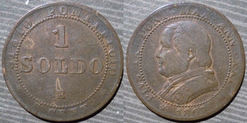 Vatican soldo 1867 - vatican, 1
