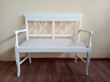 Panca Legno Noce Nazionale pregiata laccata con seduta  imbottita 