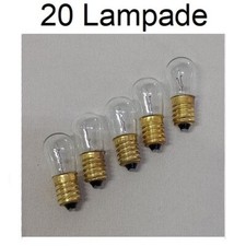 20 lampade di ricambio BIANCHE incandescenza 14V per catenaria natalizia 20 luci