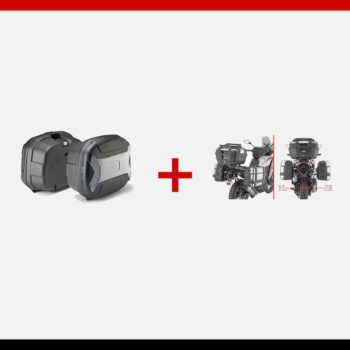 Kit givi trk35bnpack2 valigie - kit,